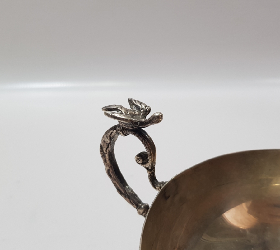 SÜLEYMANİYE İŞİ BÜYÜK BOY ANTİKA GÜMÜŞ KUŞLU ÇAMÇAK