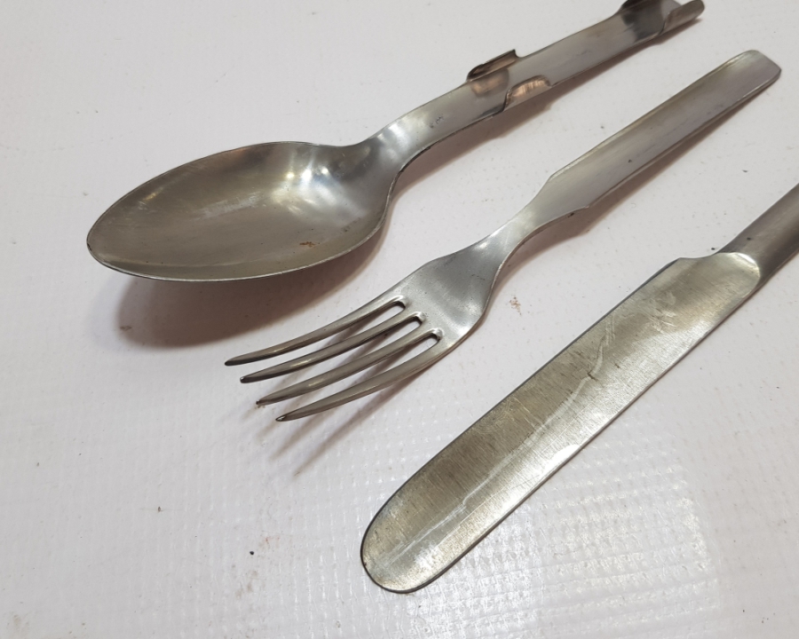 OSMANLI DÖNEMİ ÇOK NADİR HİLAL-İ AHMER ÇATAL BIÇAK KAŞIK SETİ