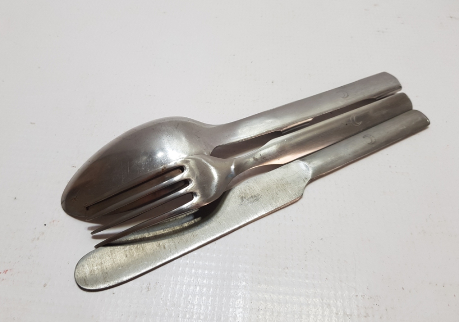 OSMANLI DÖNEMİ ÇOK NADİR HİLAL-İ AHMER ÇATAL BIÇAK KAŞIK SETİ