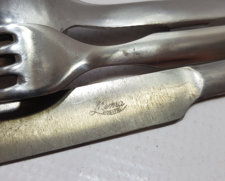 OSMANLI DÖNEMİ ÇOK NADİR HİLAL-İ AHMER ÇATAL BIÇAK KAŞIK SETİ