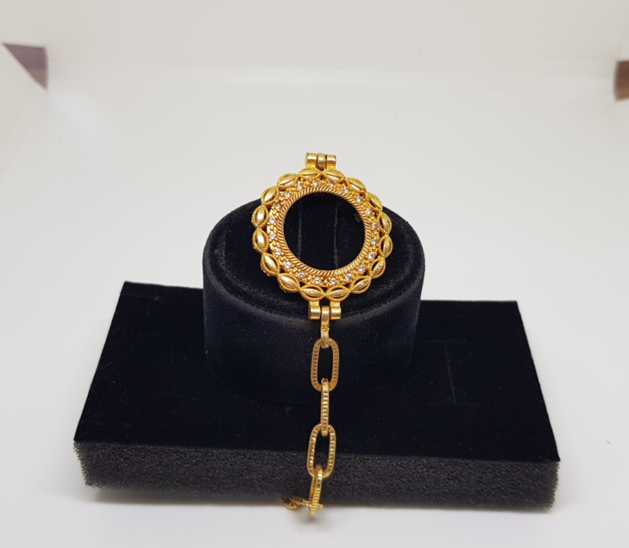 MARGAZİT TAŞLI ALTIN KAPLAMA BİLEKLİK