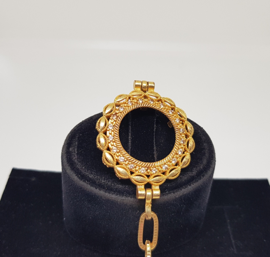 MARGAZİT TAŞLI ALTIN KAPLAMA BİLEKLİK