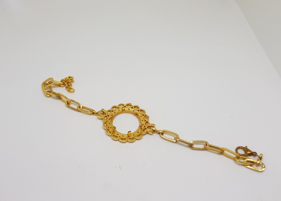 MARGAZİT TAŞLI ALTIN KAPLAMA BİLEKLİK