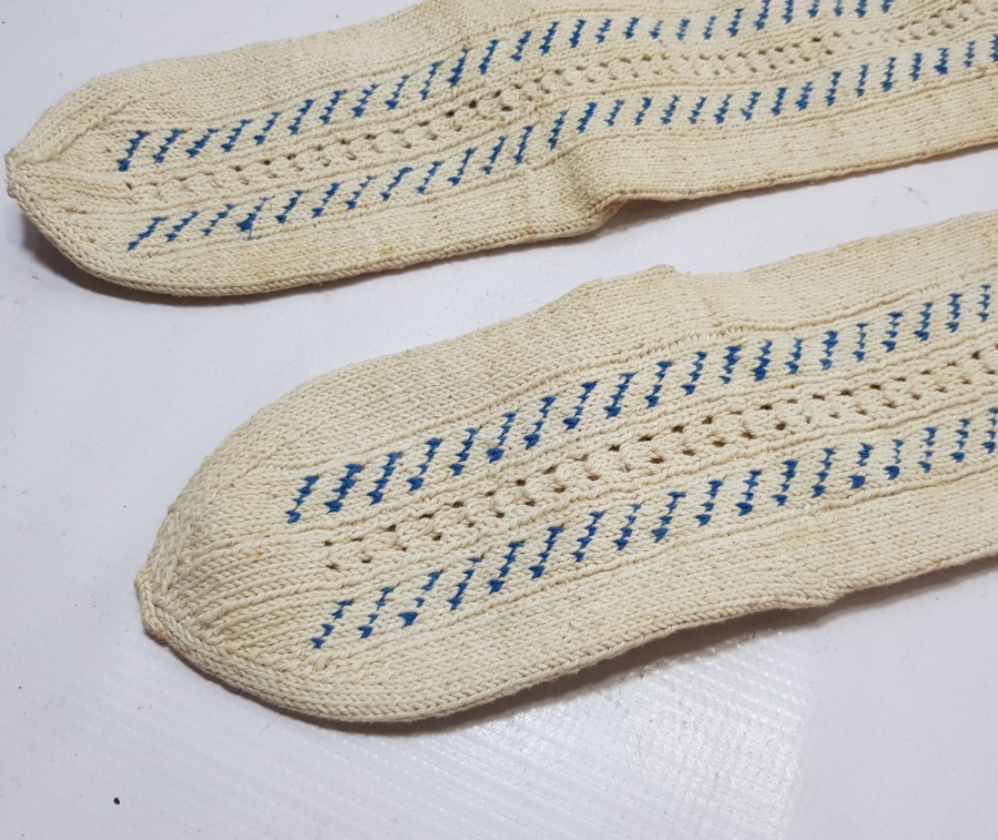 OSMANLI DÖNEMİ EL ÖRME YÖRÜK İŞİ DİZ ALTI ÇORAP