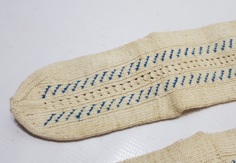 OSMANLI DÖNEMİ EL ÖRME YÖRÜK İŞİ DİZ ALTI ÇORAP