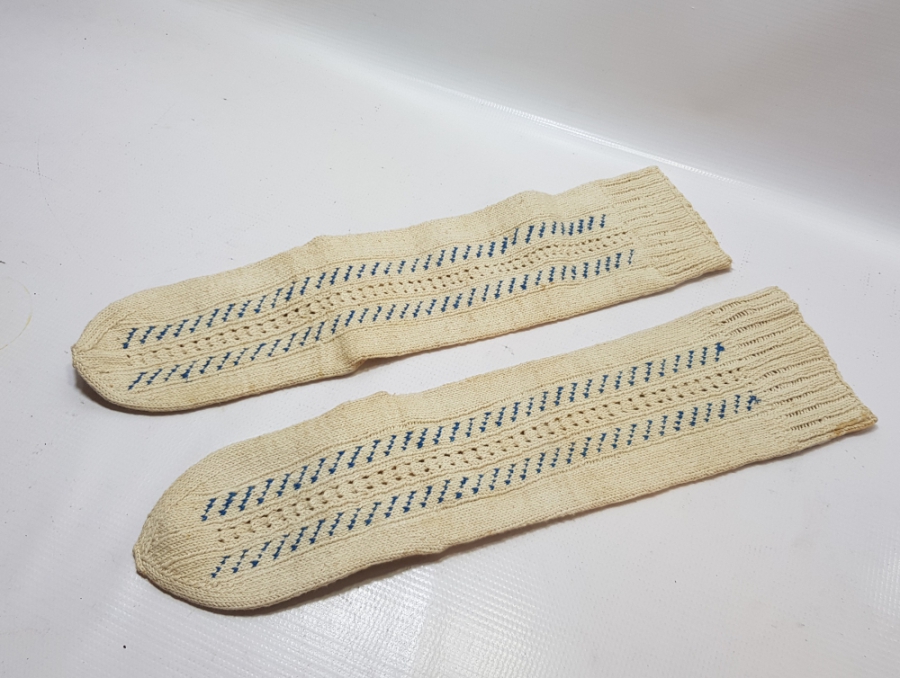 OSMANLI DÖNEMİ EL ÖRME YÖRÜK İŞİ DİZ ALTI ÇORAP