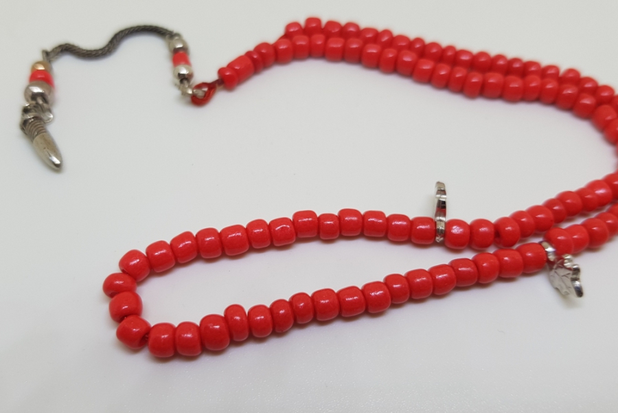 MERCAN TAŞINDAN MAMUL ANTİKA NAMAZ TESPİHİ