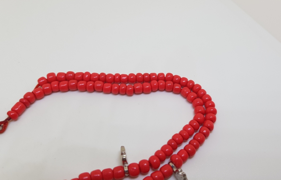 MERCAN TAŞINDAN MAMUL ANTİKA NAMAZ TESPİHİ