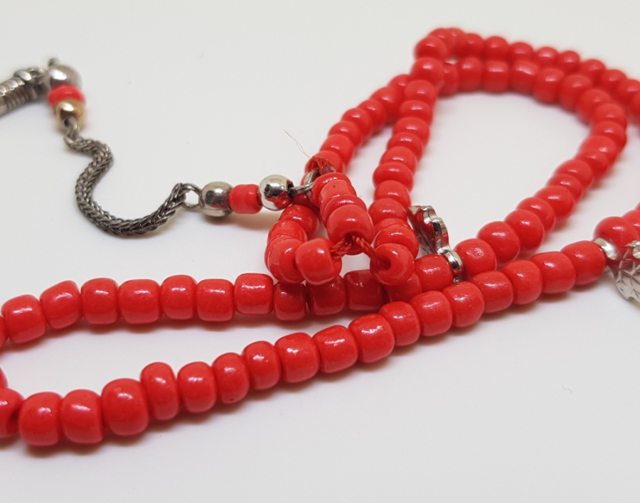 MERCAN TAŞINDAN MAMUL ANTİKA NAMAZ TESPİHİ