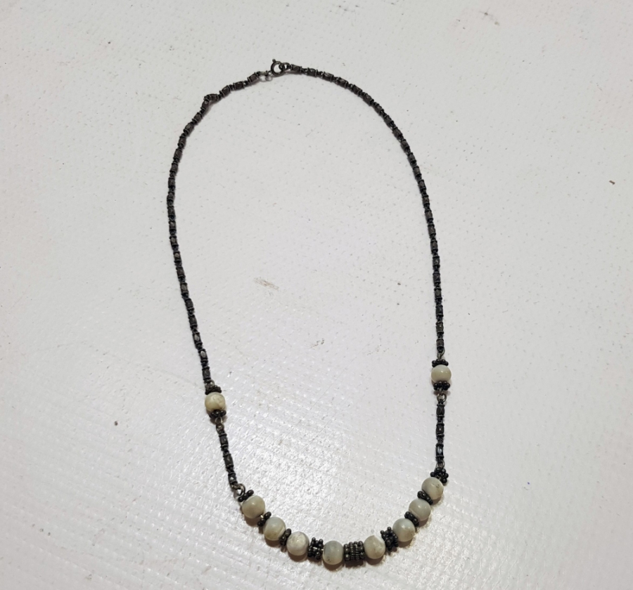 OSMANLI DÖNEMİ AŞIK ZİNCİRLİ VE SEDEF TAŞLI ÖZEL YAPIM GERDANLIK