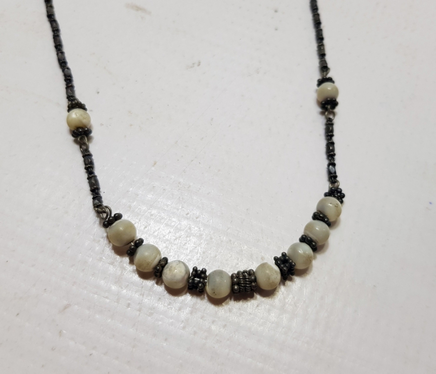 OSMANLI DÖNEMİ AŞIK ZİNCİRLİ VE SEDEF TAŞLI ÖZEL YAPIM GERDANLIK