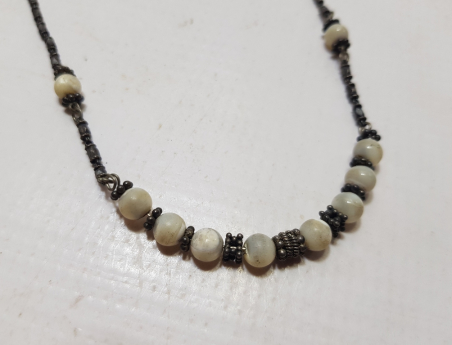 OSMANLI DÖNEMİ AŞIK ZİNCİRLİ VE SEDEF TAŞLI ÖZEL YAPIM GERDANLIK