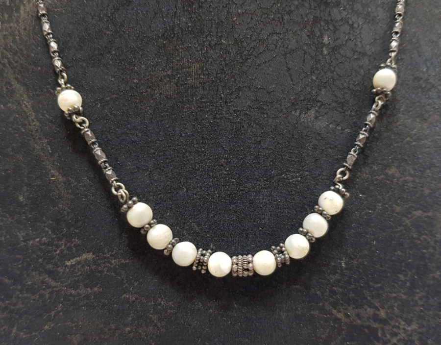 OSMANLI DÖNEMİ AŞIK ZİNCİRLİ VE SEDEF TAŞLI ÖZEL YAPIM GERDANLIK