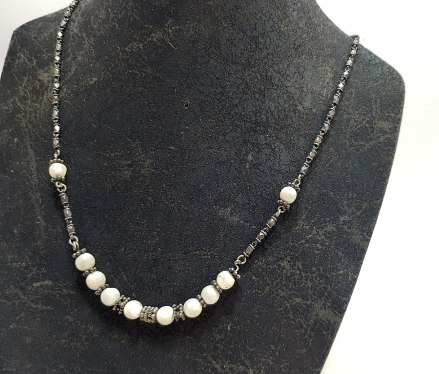 OSMANLI DÖNEMİ AŞIK ZİNCİRLİ VE SEDEF TAŞLI ÖZEL YAPIM GERDANLIK