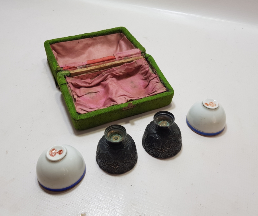 ORİJİNAL KUTUSUNDA TUĞRALI GÜMÜŞ İKİ ADET FİNCAN ZARFI