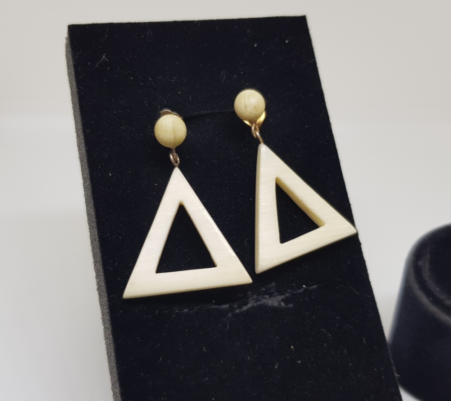 ÖZEL YAPIM OSMANLI DÖNEMİ FİLDİŞİ KÜPE