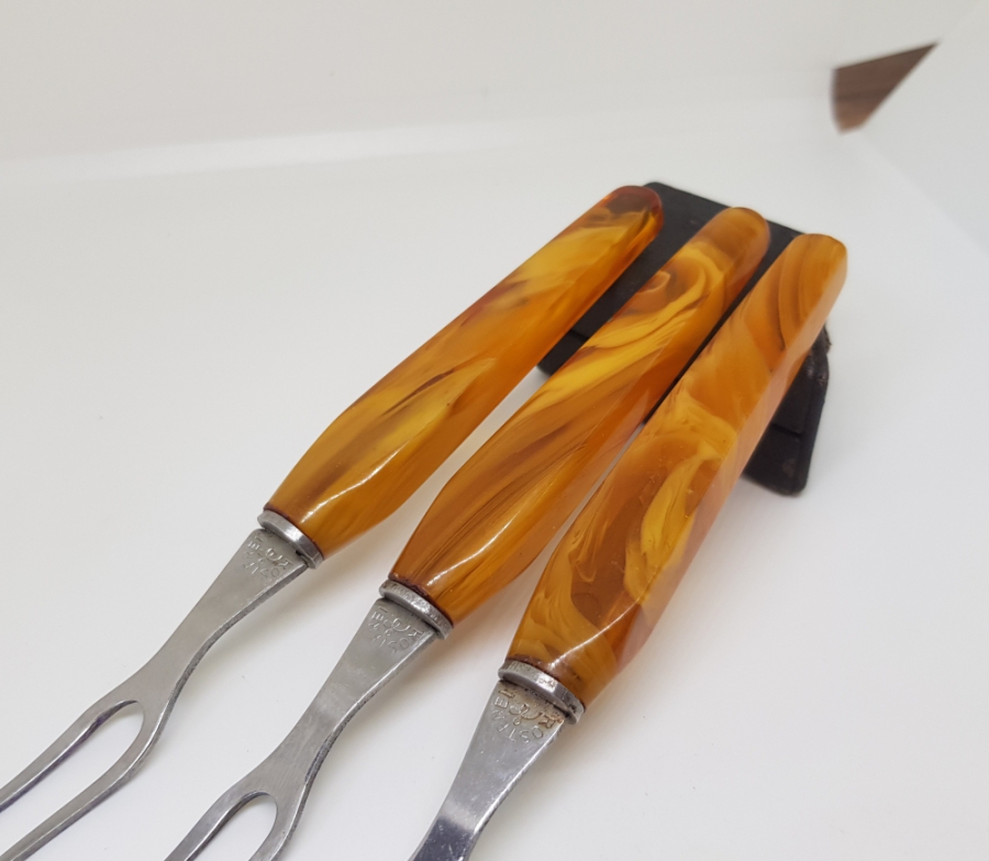 3 ADET ANTİKA KATALİN SAPLI ÇATAL