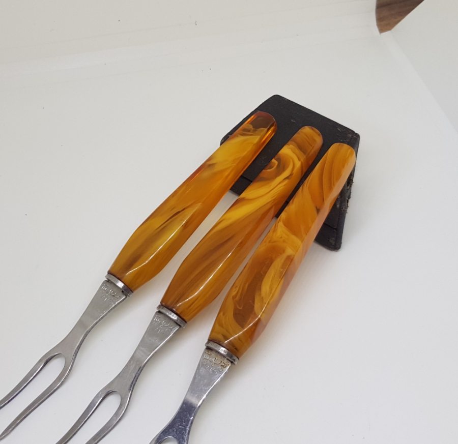 3 ADET ANTİKA KATALİN SAPLI ÇATAL