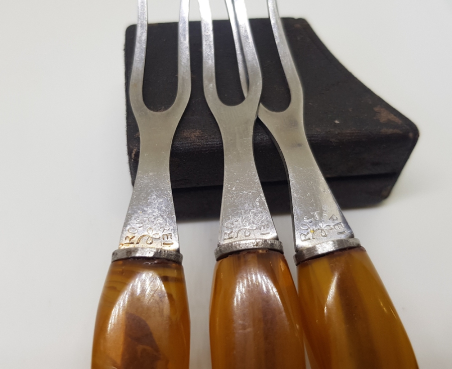 3 ADET ANTİKA KATALİN SAPLI ÇATAL