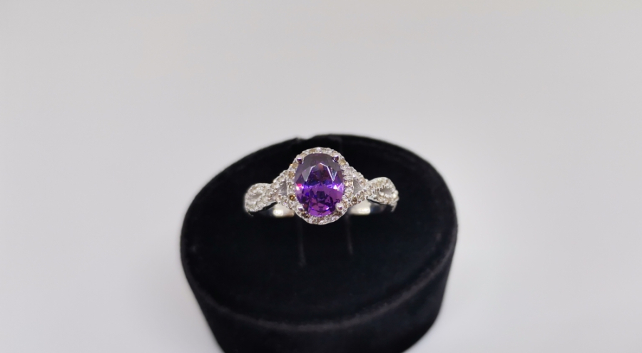 AMETİST VE PIRLANTA TAŞLI SONSULUK MODEL YÜZÜK