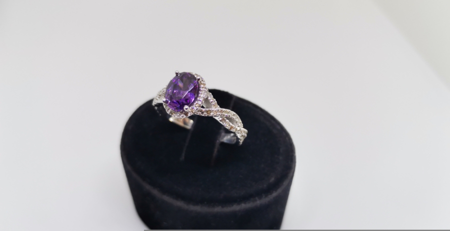 AMETİST VE PIRLANTA TAŞLI SONSULUK MODEL YÜZÜK