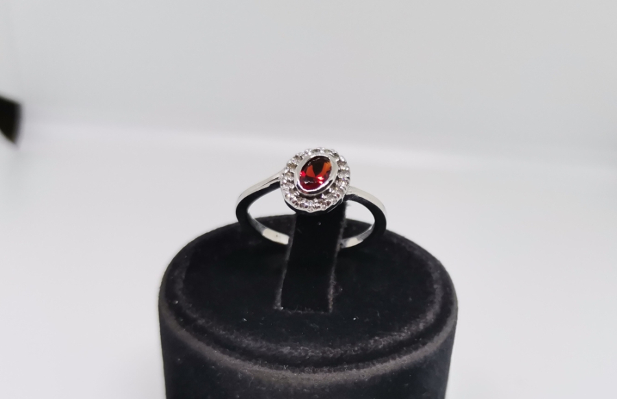 YAKUT VE PIRLANTA TAŞLI YANTURİ MODEL YÜZÜK