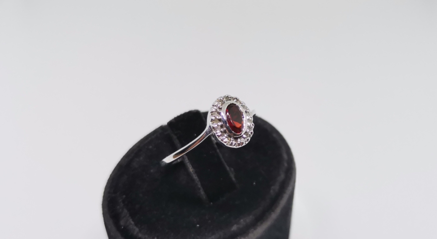 YAKUT VE PIRLANTA TAŞLI YANTURİ MODEL YÜZÜK