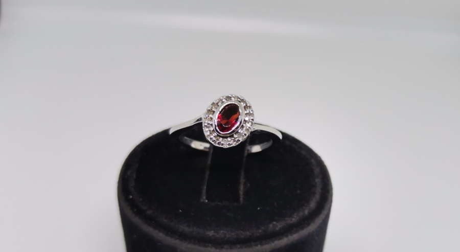 YAKUT VE PIRLANTA TAŞLI YANTURİ MODEL YÜZÜK