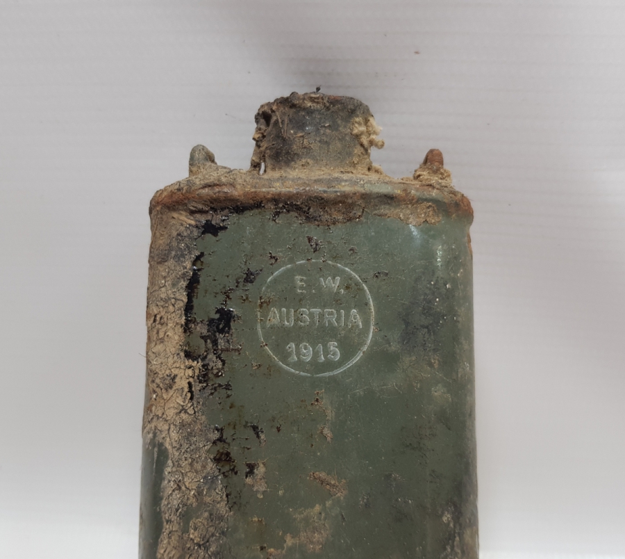 1. DÜNYA SAVAŞI 1915 TARİHLİ EMAYE SUBAY MATARASI