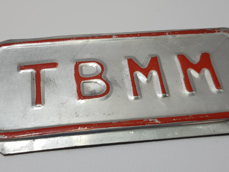 ANTİKA TÜRKİYE BÜYÜK MİLLET MECLİSİ PLAKASI