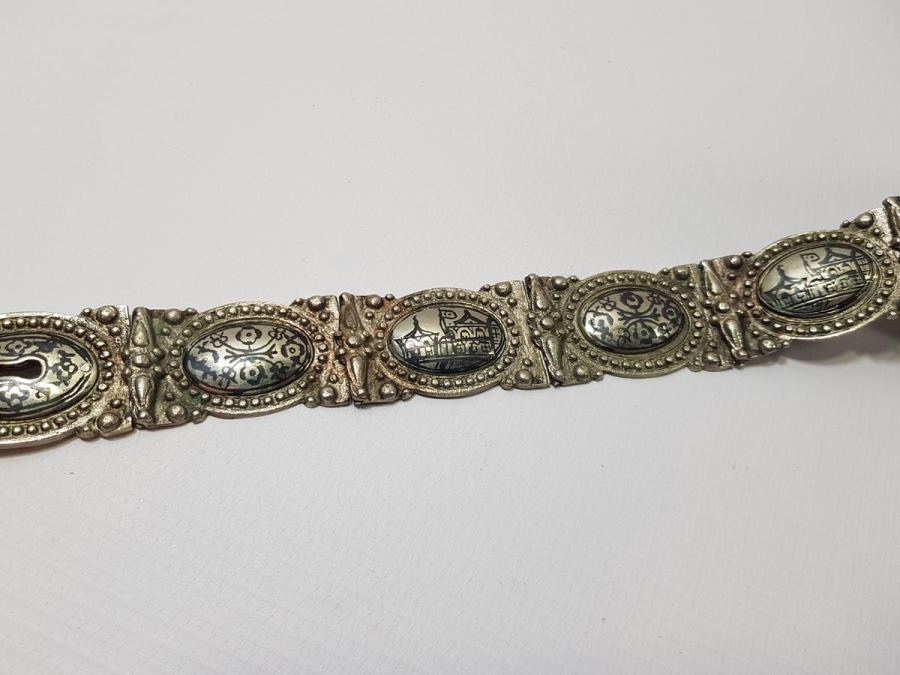 OSMANLI DÖNEMİ SAVATLI DÜŞÜK AYAR GÜMÜŞ GELİN KEMERİ