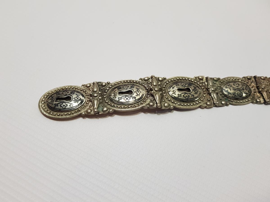 OSMANLI DÖNEMİ SAVATLI DÜŞÜK AYAR GÜMÜŞ GELİN KEMERİ