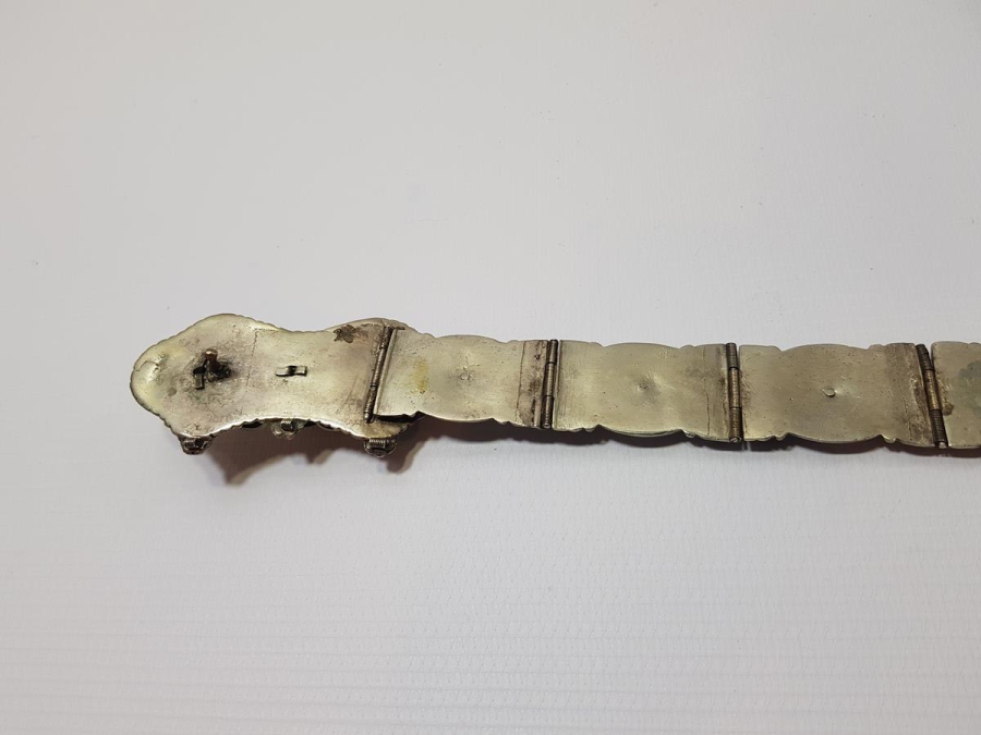 OSMANLI DÖNEMİ SAVATLI DÜŞÜK AYAR GÜMÜŞ GELİN KEMERİ