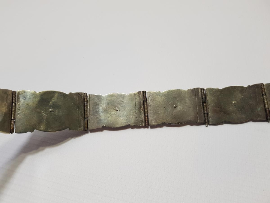 OSMANLI DÖNEMİ SAVATLI DÜŞÜK AYAR GÜMÜŞ GELİN KEMERİ