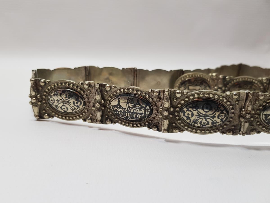 OSMANLI DÖNEMİ SAVATLI DÜŞÜK AYAR GÜMÜŞ GELİN KEMERİ