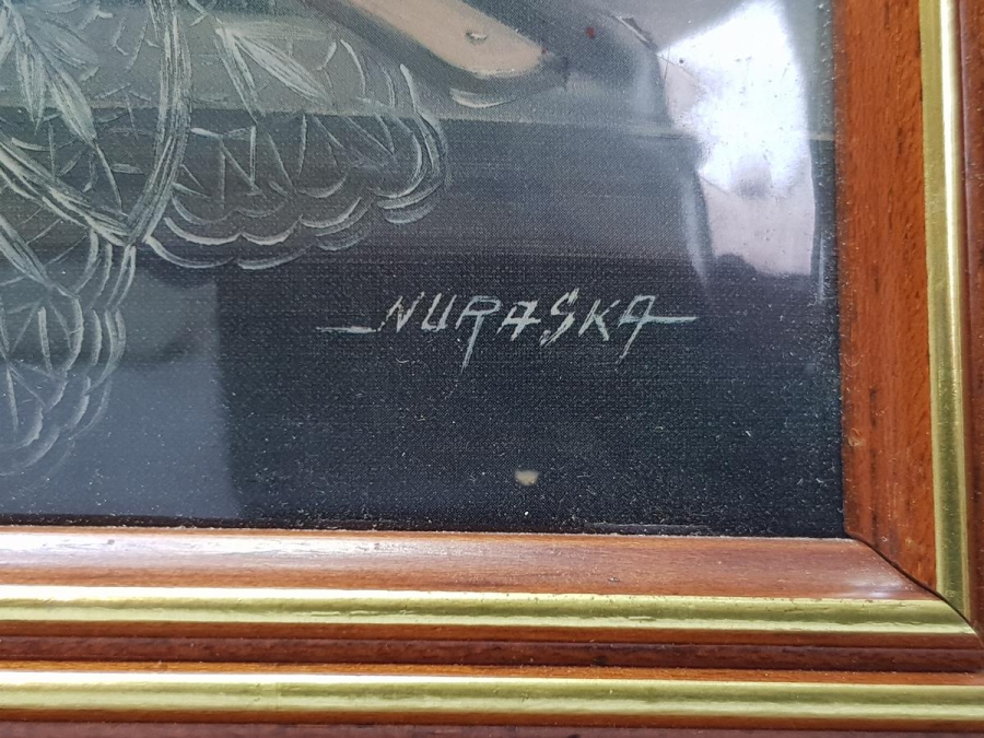 FRANSIZ SANATÇI İMZALI ANTİKA BAKIR ÜZERİ EL BOYAMA RESİM