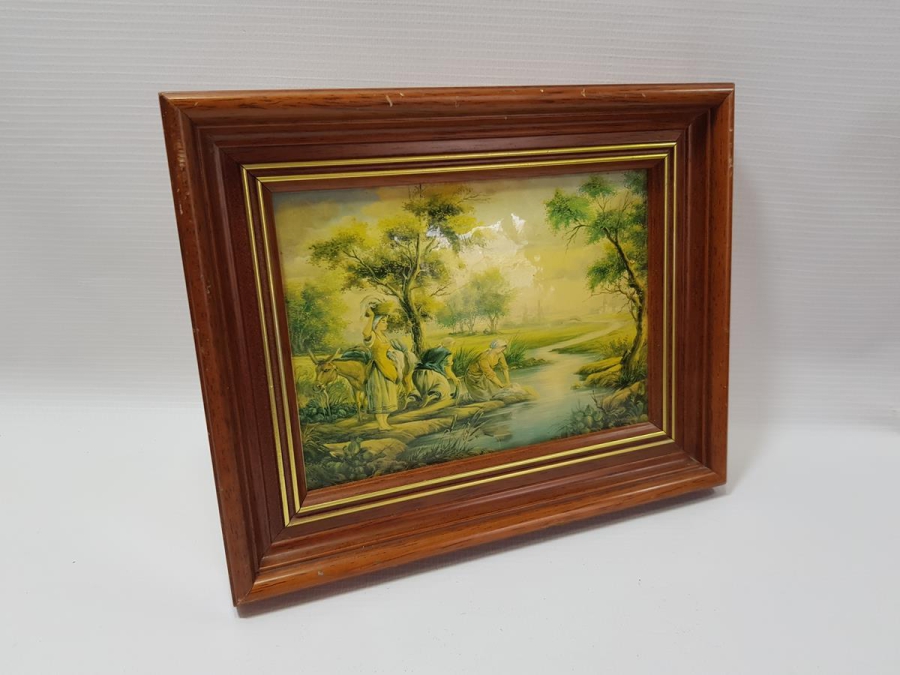 FRANSIZ SANATÇI İMZALI ANTİKA BAKIR ÜZERİ EL BOYAMA RESİM