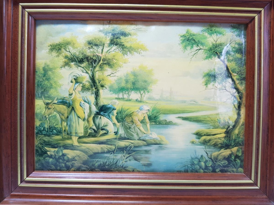 FRANSIZ SANATÇI İMZALI ANTİKA BAKIR ÜZERİ EL BOYAMA RESİM