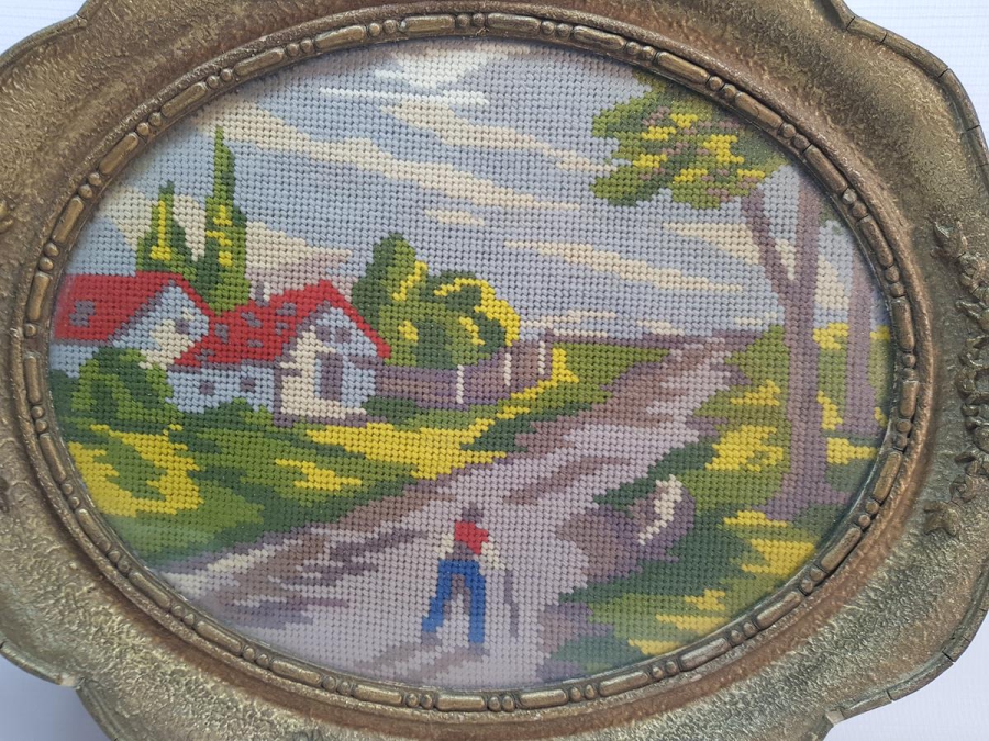 ANTİKA GOBLEN TEPSİ