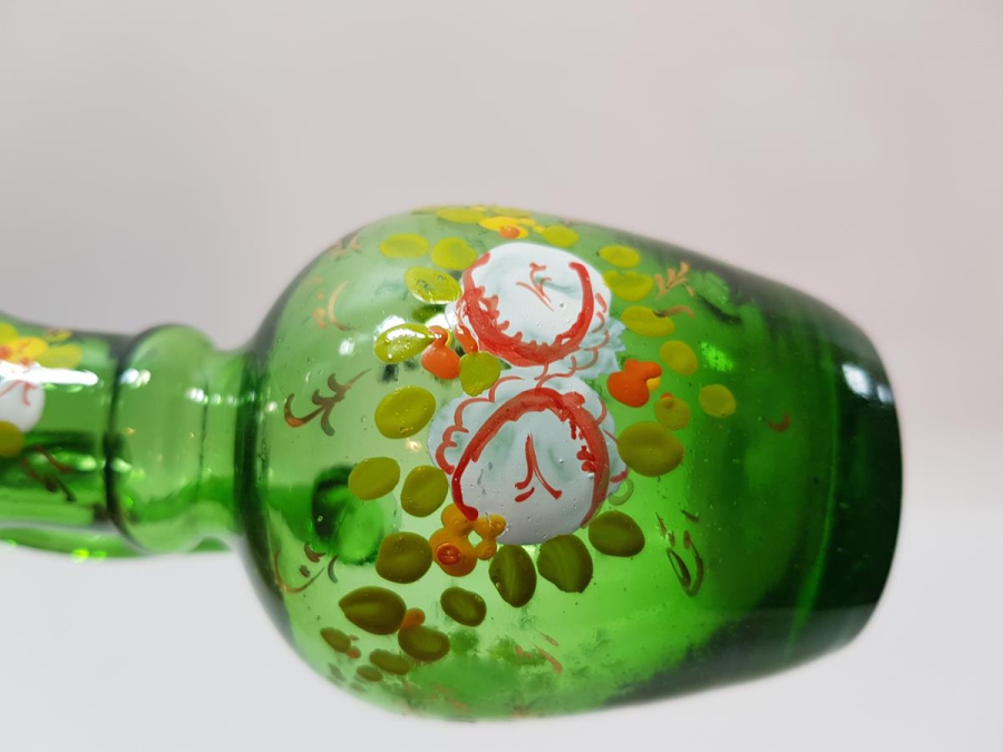 OSMANLI DÖNEMİ EL BOYAMA RAKI KARAFI