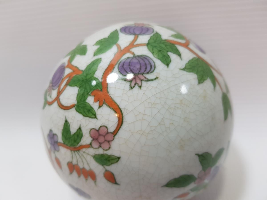 ANTİKA EL BOYAMA PORSELEN SÜS TOPU