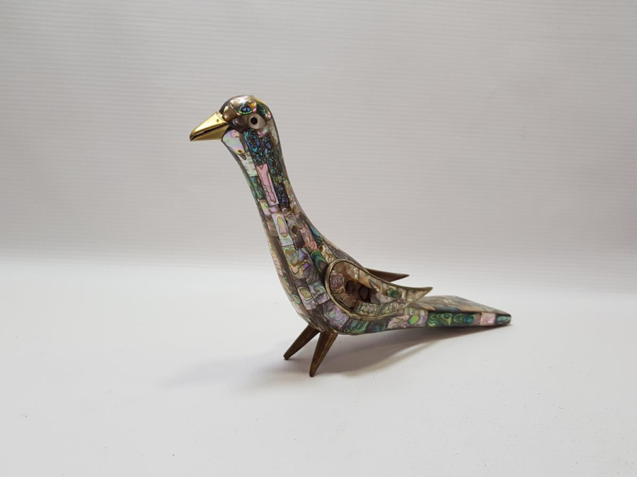 ANTİKA SEDEF KAPLAMA KUŞ BİBLOSU