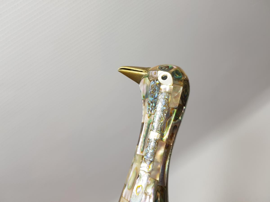 ANTİKA SEDEF KAPLAMA KUŞ BİBLOSU