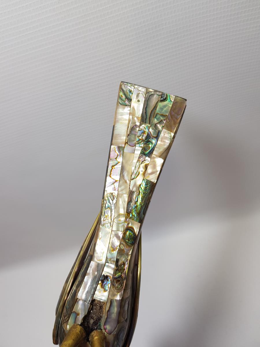 ANTİKA SEDEF KAPLAMA KUŞ BİBLOSU