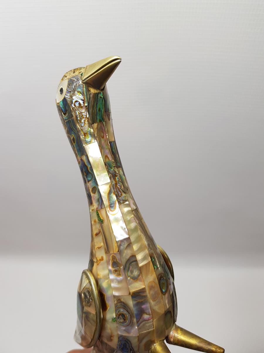 ANTİKA SEDEF KAPLAMA KUŞ BİBLOSU