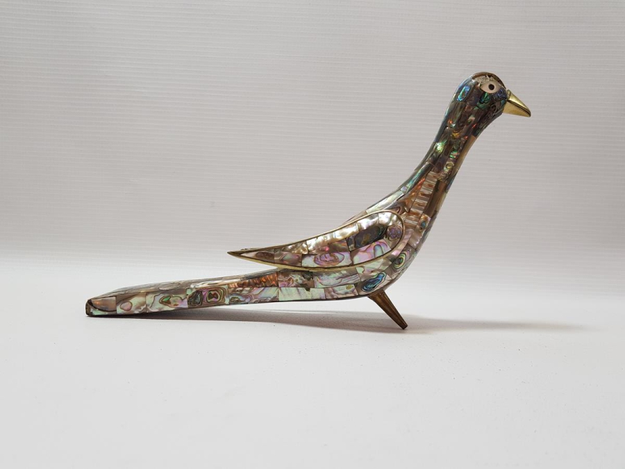 ANTİKA SEDEF KAPLAMA KUŞ BİBLOSU