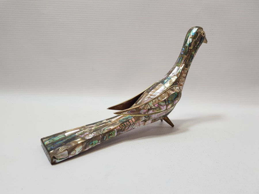 ANTİKA SEDEF KAPLAMA KUŞ BİBLOSU