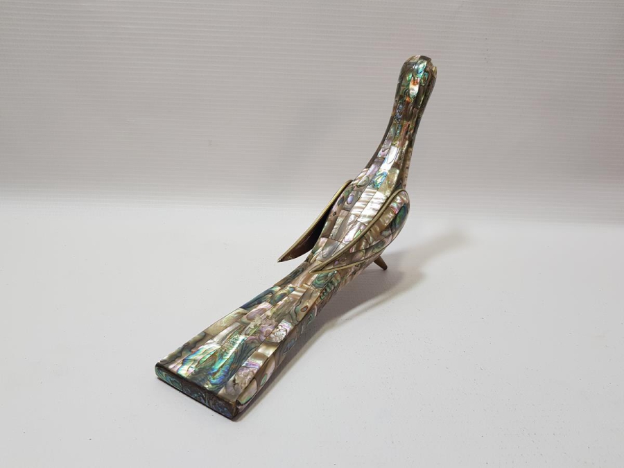 ANTİKA SEDEF KAPLAMA KUŞ BİBLOSU