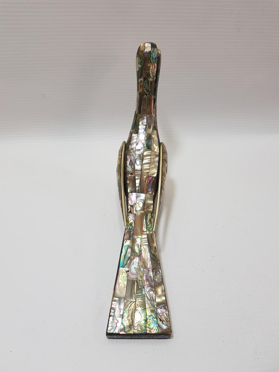 ANTİKA SEDEF KAPLAMA KUŞ BİBLOSU