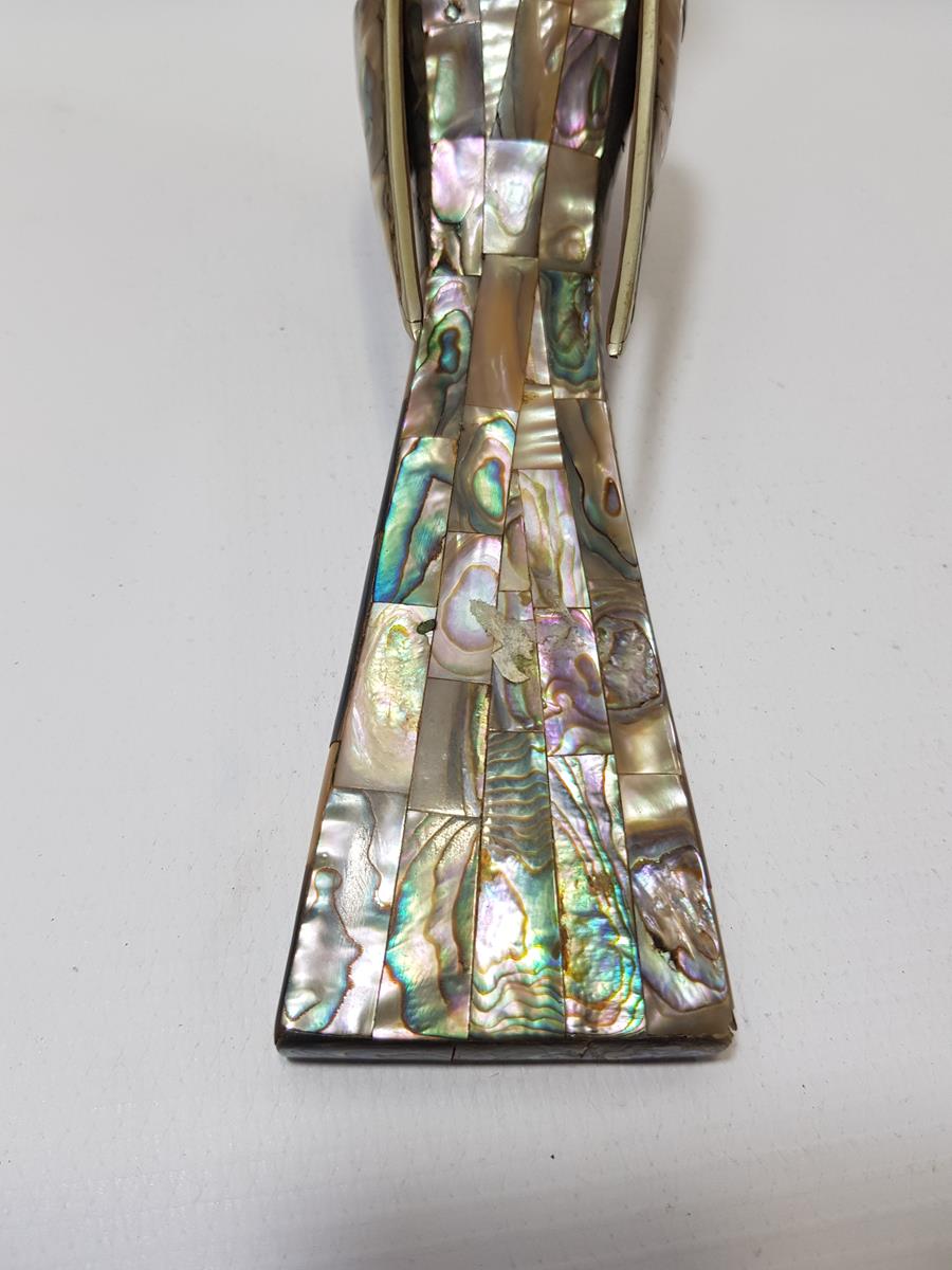 ANTİKA SEDEF KAPLAMA KUŞ BİBLOSU